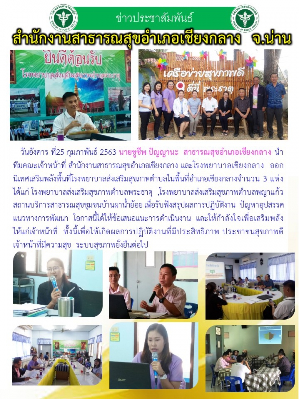 กิจกรรมออกนิเทศเสริมพลังพื้นที่ รพ.สต. 25 ก.พ. 2563